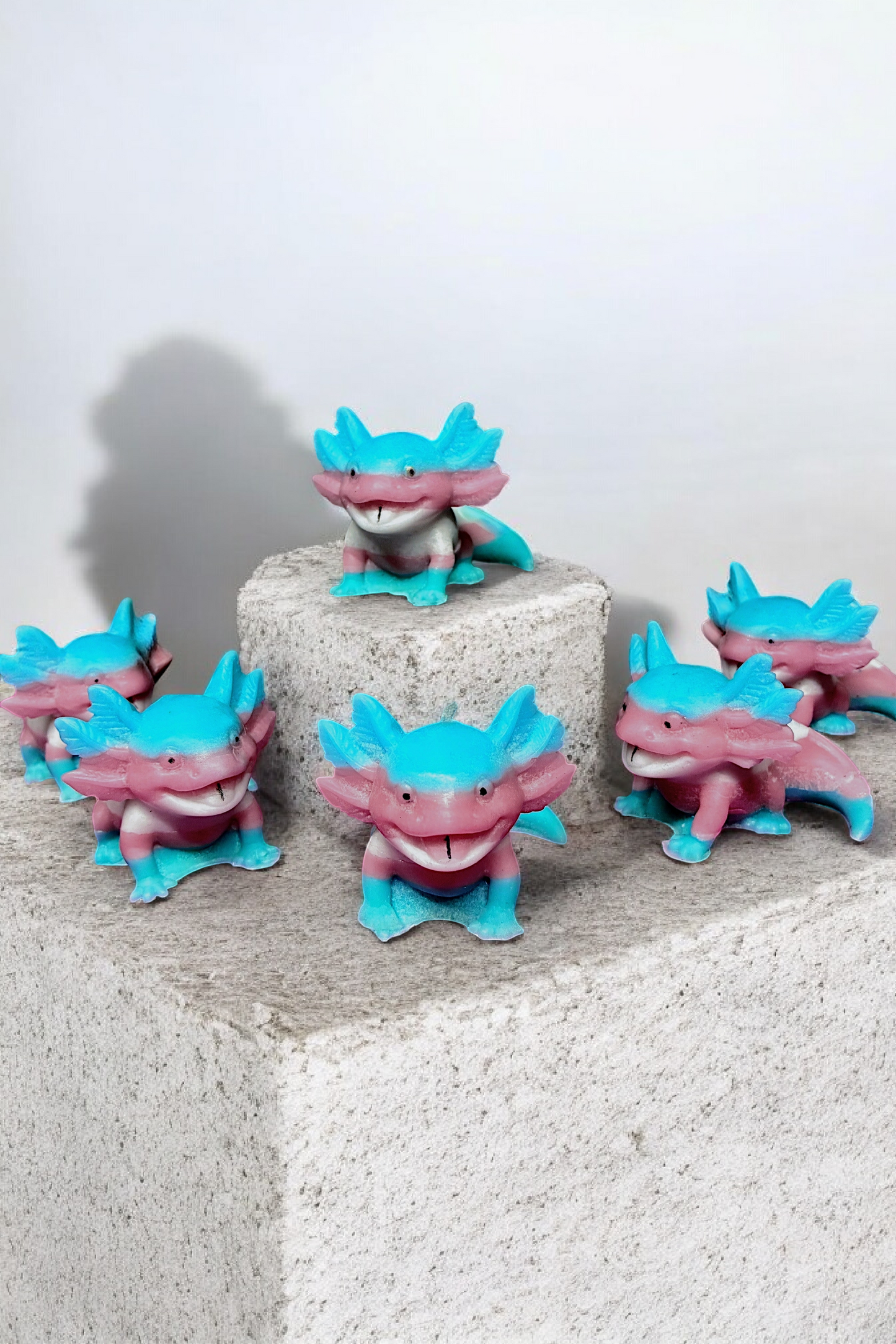 Trans Pride Axolotl Candle