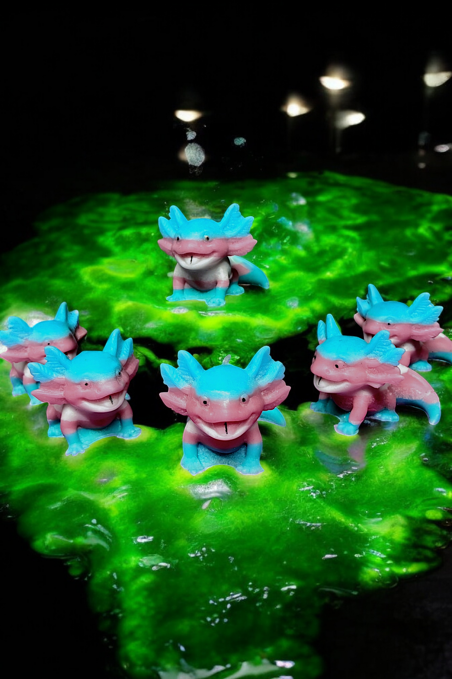 Trans Pride Axolotl Candle