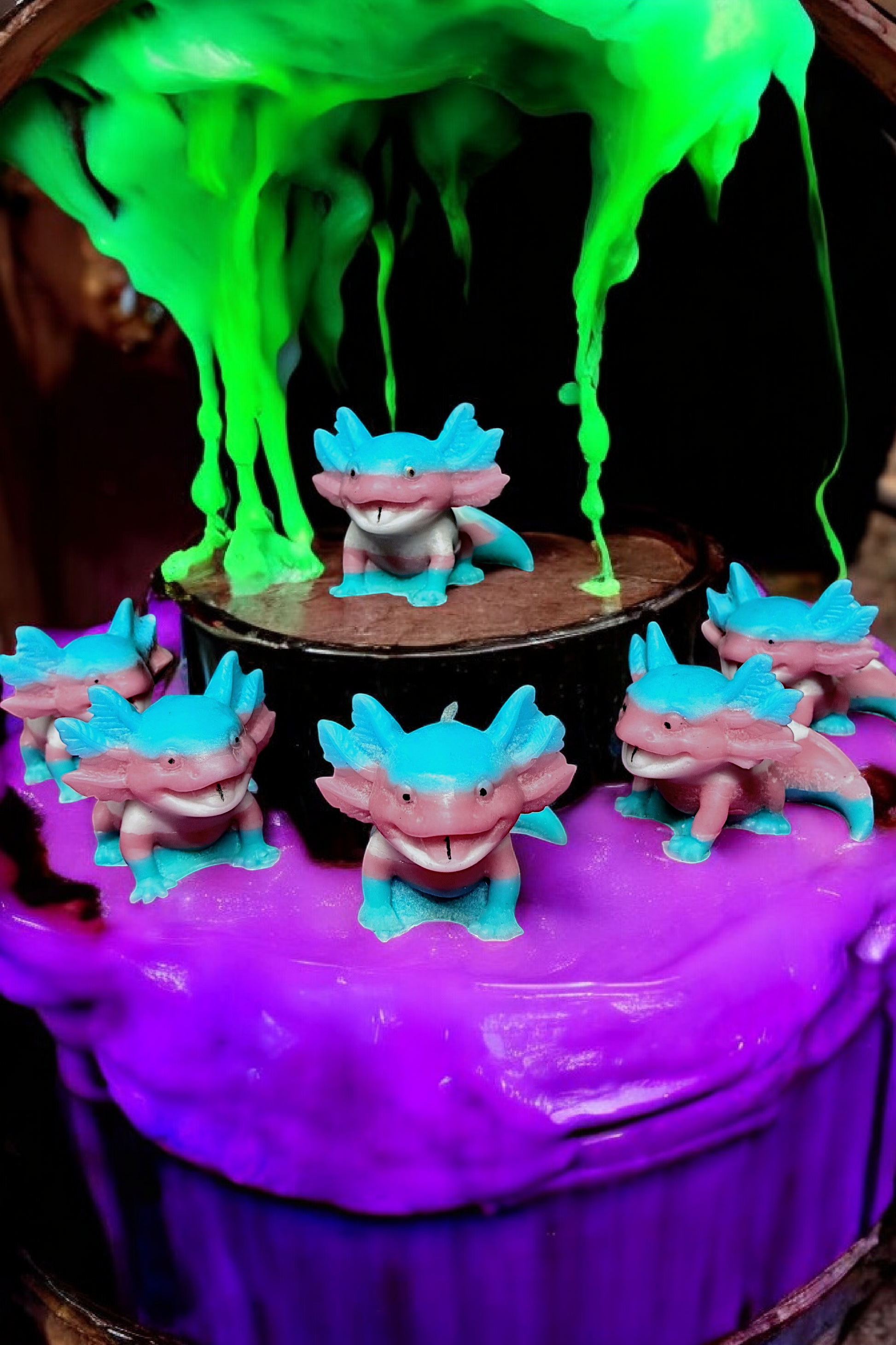Trans Pride Axolotl Candle