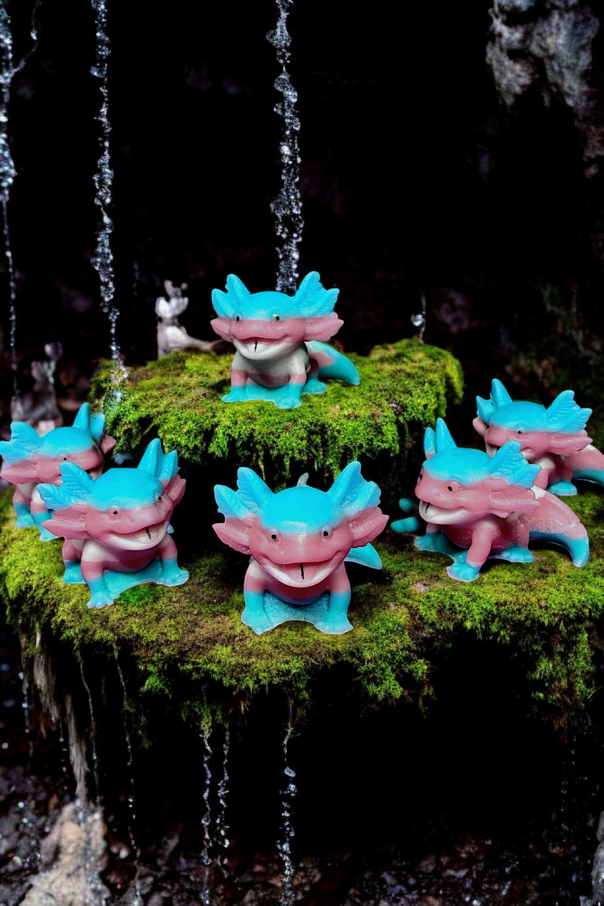 Trans Pride Axolotl Candle Solo (Single Axolotl Candle)