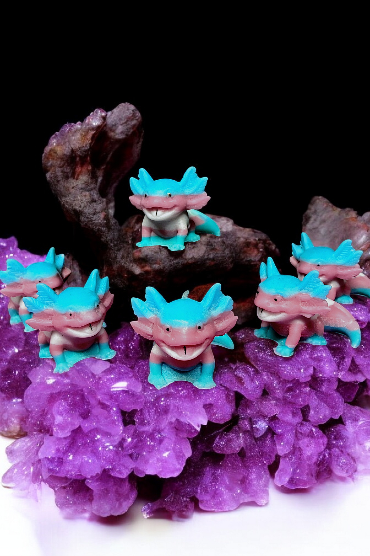 Trans Pride Axolotl Candle Pair (2 Axolotl Candles)